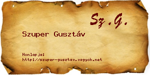 Szuper Gusztáv névjegykártya