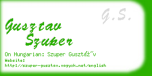 gusztav szuper business card